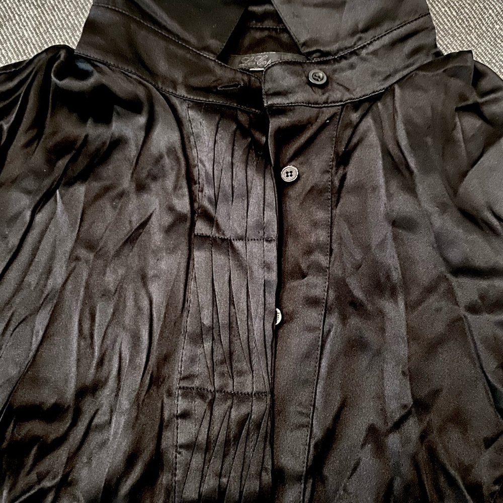 Les Copains Black Satin Top